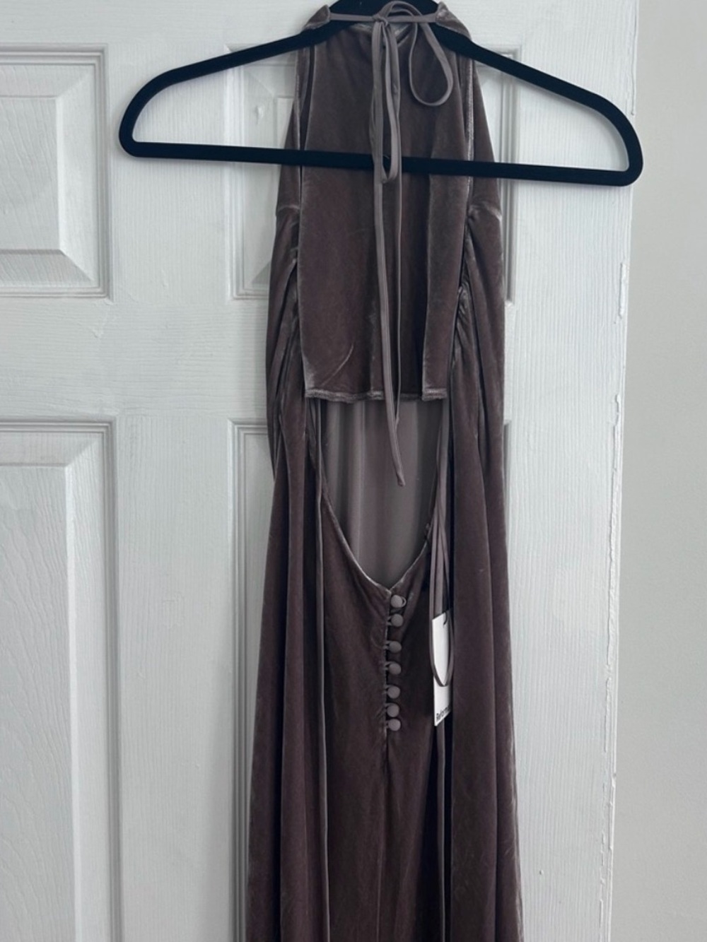 NWT Reformation Silk Velvet Blend Jeany Dress - Picture 4 of 5